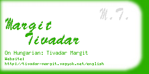 margit tivadar business card